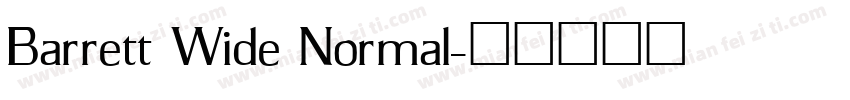 Barrett Wide Normal字体转换